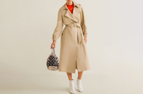 Belted Linen Trench