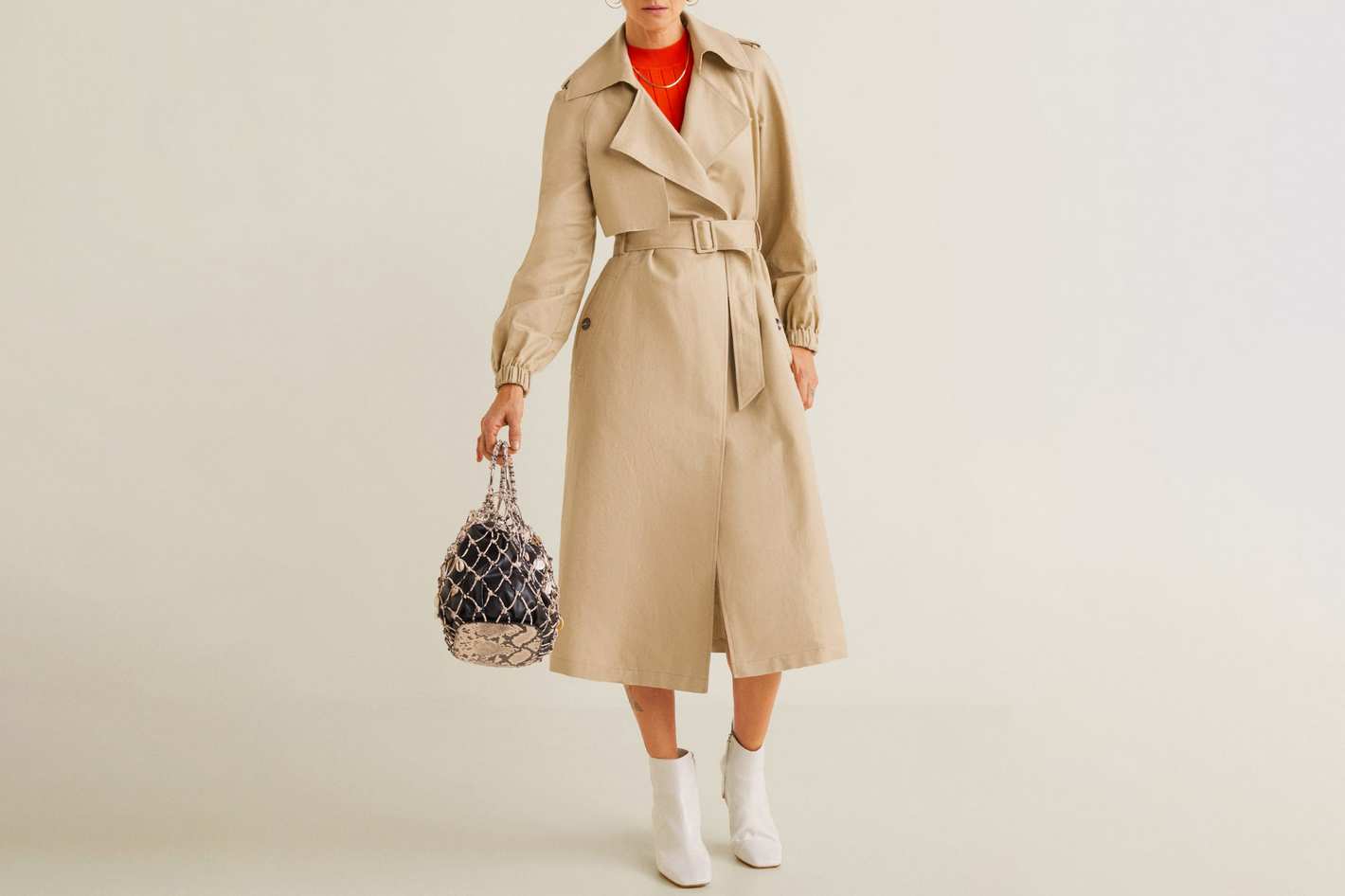 Belted Linen Trench