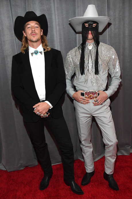 Diplo and Orville Peck at the 2020 Grammy Awards