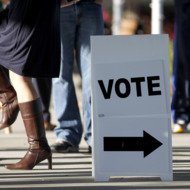 Voter walk outside of a polling place at the First Baptist Church of Windermere, in Orlando, Fla., Tuesday, Jan. 31, 2012. (AP Photo/Matt Rourke)