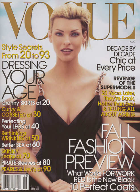 Linda Evangelista, Vogue, August 2006 - Most Famous Pregnancy Moments ...